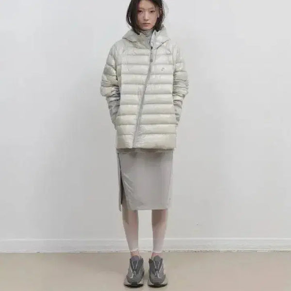 [BUNJANG] ohos Light Down Hooded Jacket Grey Size 3 / 오호스 light down hooded jacket Grey 3사이즈