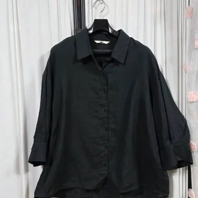 [BUNJANG] Linen Blouse with Sleeve Shirring / 소매셔링린넨블라우스(66)