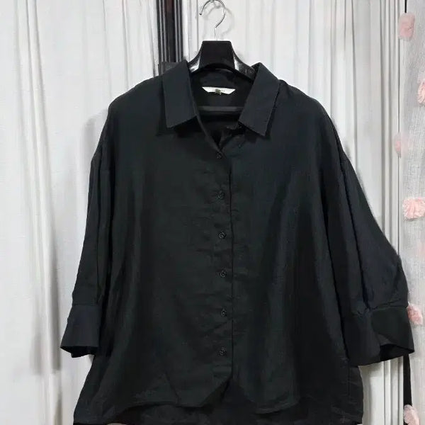 [BUNJANG] Linen Blouse with Sleeve Shirring / 소매셔링린넨블라우스(66)