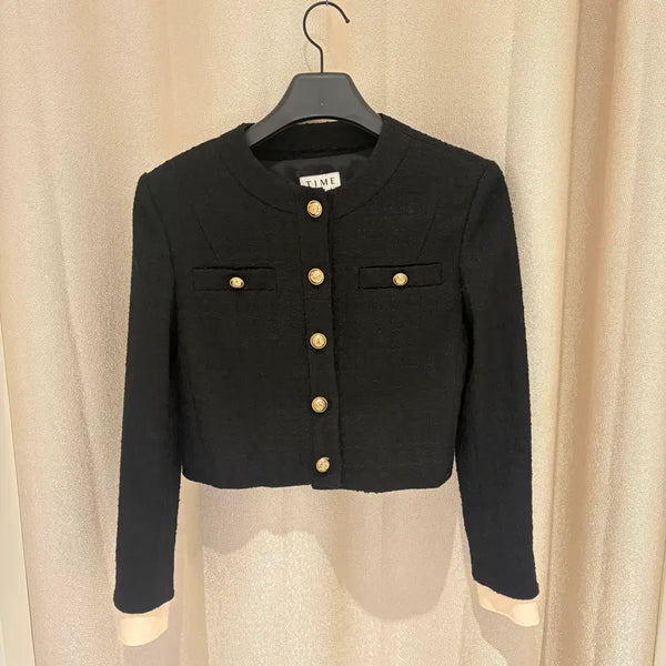 [BUNJANG] TIME Black Tweed Jacket / 한섬 타임 블랙 트위드 자켓