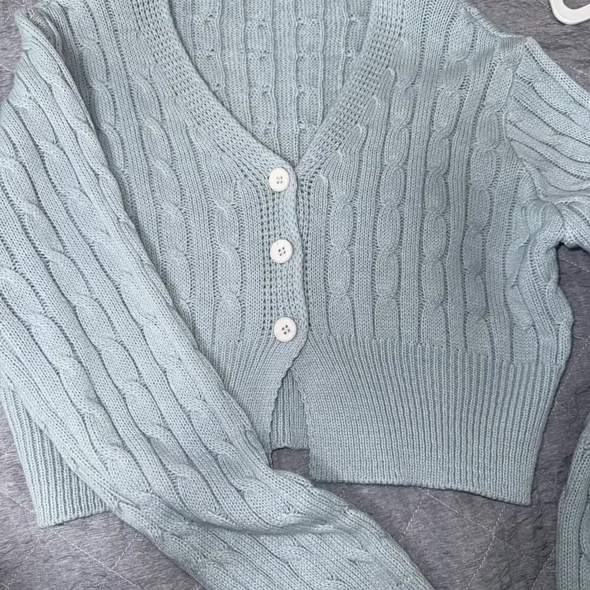 [BUNJANG] Mint Knit Cardigan / 민트 니트 가디건