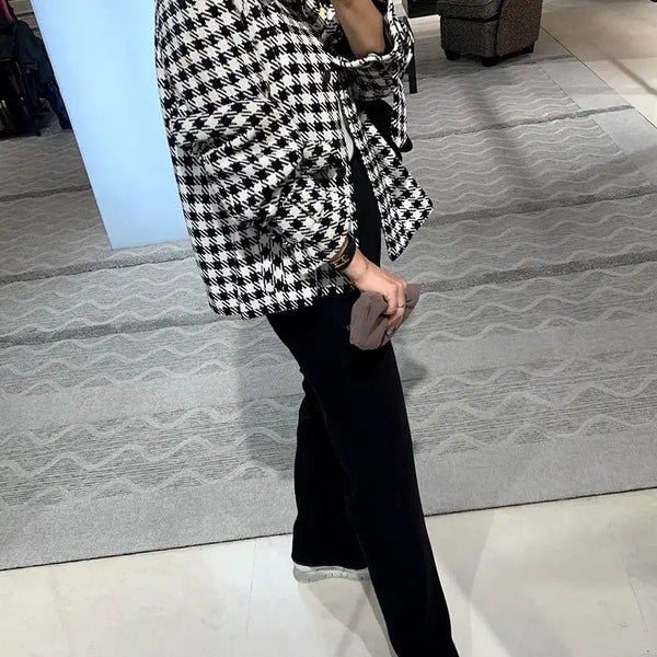 [BUNJANG] Orr Houndstooth Check Short Jacket / 오르(orr) 하운드투스 체크 숏자켓