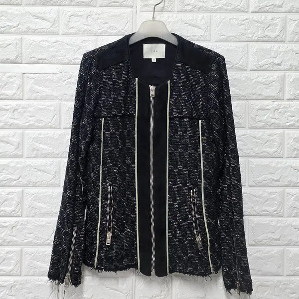 [BUNJANG] IRO Black Tweed Jacket / S 한섬 이로 IRO 블랙 트위드 자켓 E988