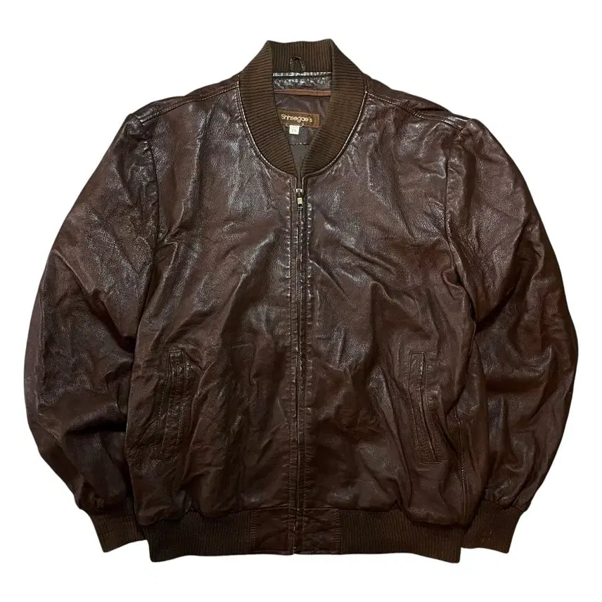 [BUNJANG] Vintage Lambskin Bomber Jacket / Vintage 빈티지 양가죽 봄버자켓