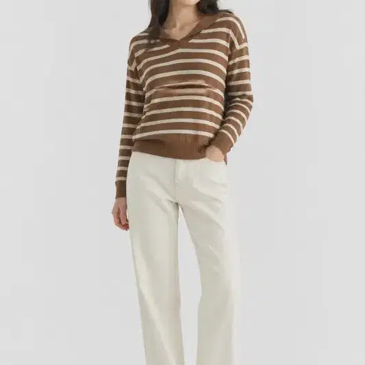 [BUNJANG] Brown Knit O3436 / 브라운 여자 85-155 니트 O3436