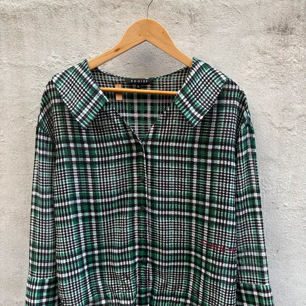 [BUNJANG] Egoist Check Blouse / 에고이스트 체크 블라우스