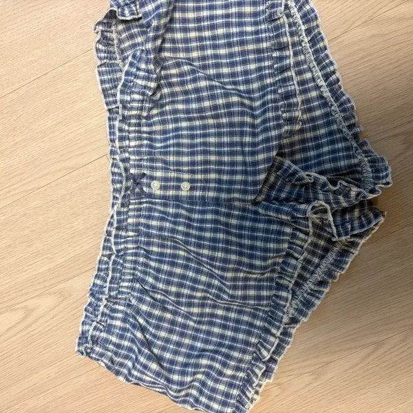 [BUNJANG] Brandy Melville Blue Check Shorts / 브랜디멜빌 블루체크 쇼츠