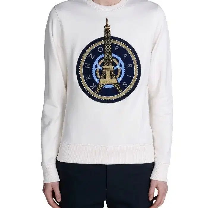 [BUNJANG] Kenzo Eiffel Tower Embroidered Sweatshirt / Kenzo 겐조 S 맨투맨 에펠탑 티셔츠 W-긴팔-292