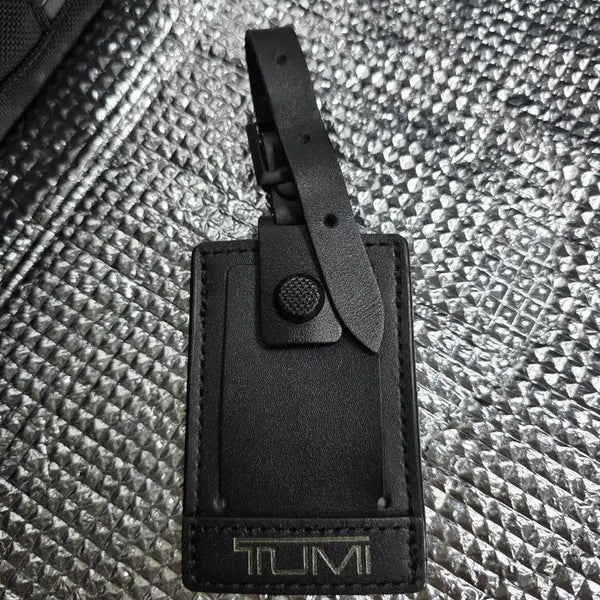 [BUNJANG] Tumi Alpha Bravo All Black Leather Name Tag / 투미 알파브라보 용 올블랙 네임택