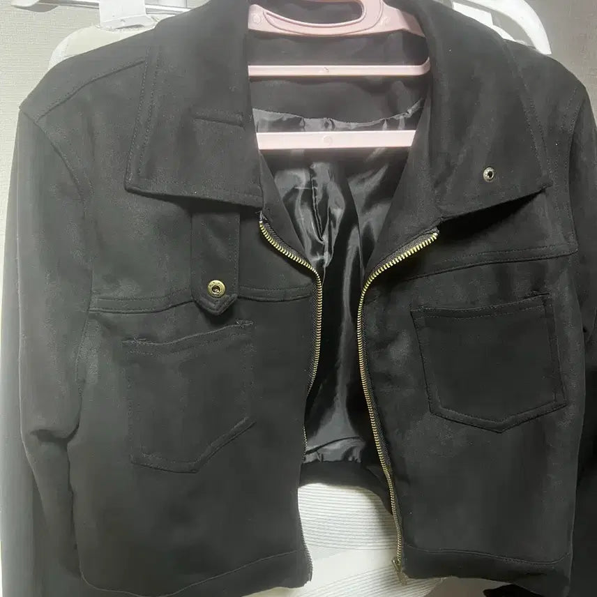 [BUNJANG] Black Suede Jacket / 블랙 스웨이드 자켓