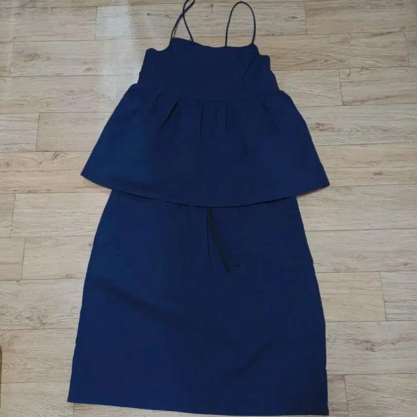 [BUNJANG] KUHO Two-Piece Set - Navy Blue / F 구호 정품 고급 투피스 블루 네이비