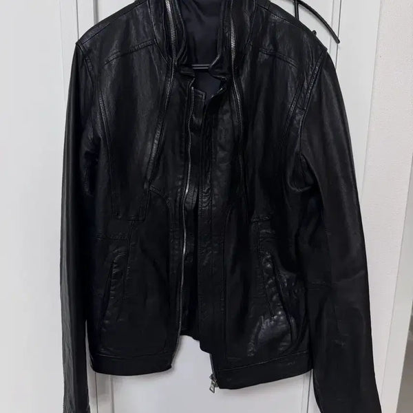 [BUNJANG] Italian Washed Lambskin Leather Jacket / 이태리 워시드 램스킨 릭오웬스맛 양가죽 레더 자켓