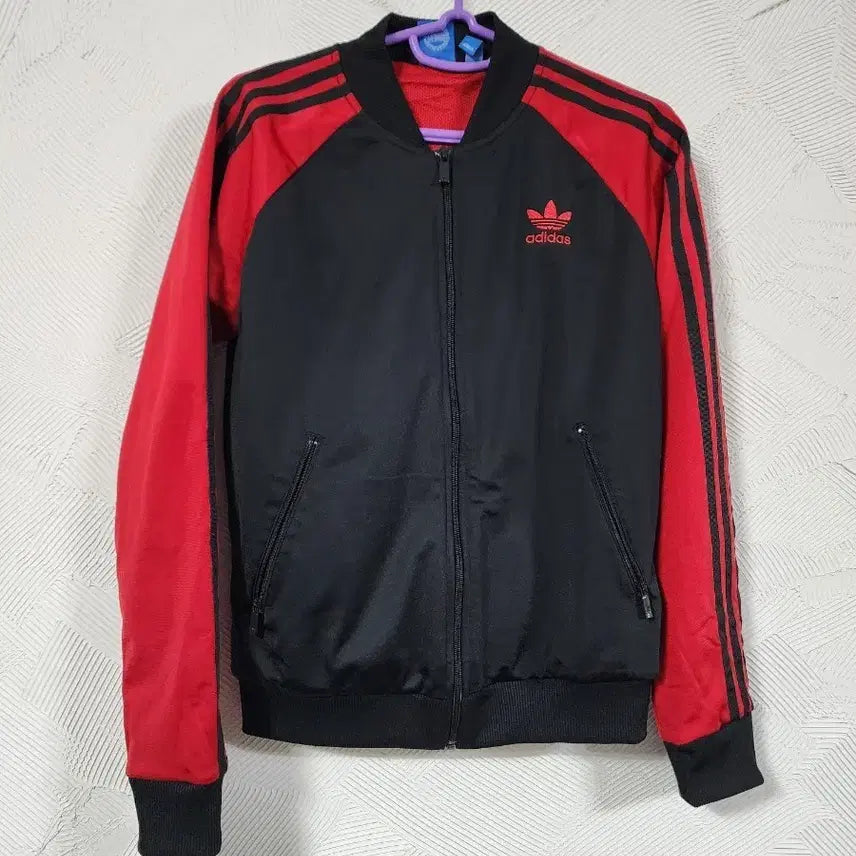 [BUNJANG] Adidas Track Top Jacket Black Red / 아디다스 트랙탑 자켓 블랙 레드