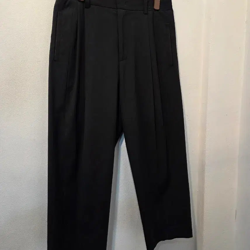 [BUNJANG] SYSTEM Black Wide Slacks / 시스템 블랙 와이드 슬랙스 가76