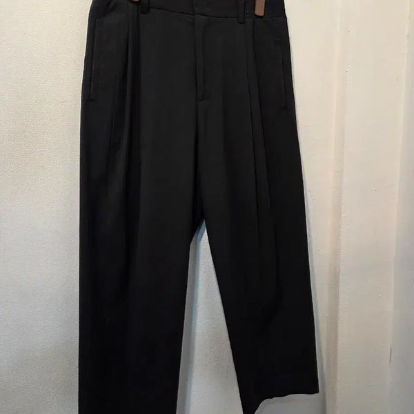 [BUNJANG] SYSTEM Black Wide Slacks / 시스템 블랙 와이드 슬랙스 가76