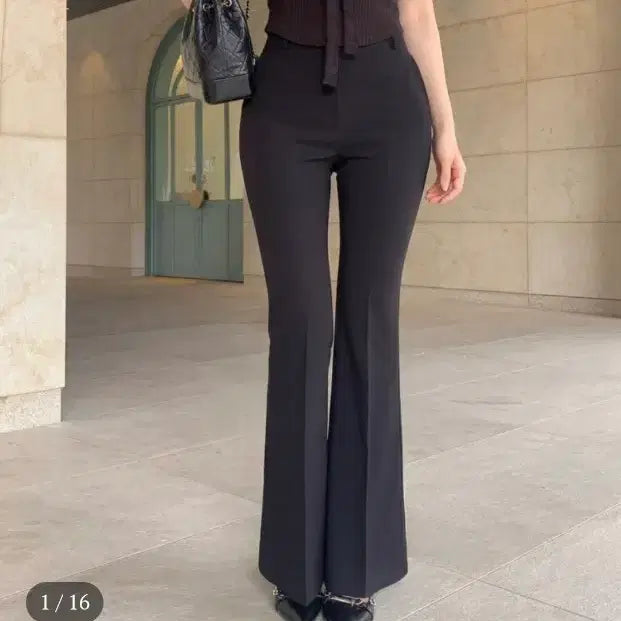 [BUNJANG] Jumelle Saint Premium Bootcut Slacks (Black) / (새) 쥬메르 세인트 프리미엄 부츠컷 슬랙스 (블랙)
