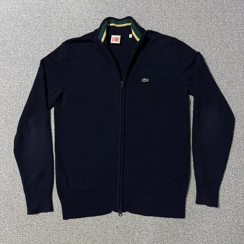 [BUNJANG] Lacoste Navy Knit Zip-Up Size 4 / 라코스테 니트 집업 네이비 4사이즈
