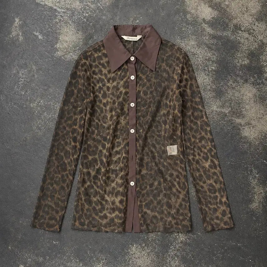 [BUNJANG] Hysteric Leopard Print Shirt / 히스테릭 레오파드 무늬 셔츠