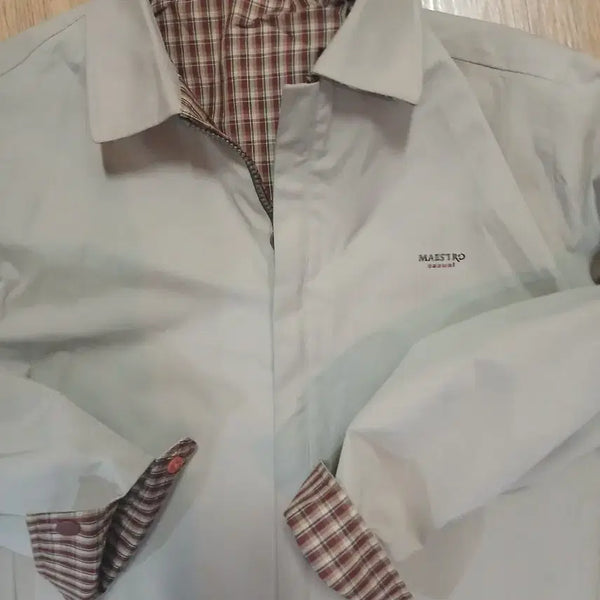 [BUNJANG] Maestro Reversible Casual Jacket Beige/Check Size 100 / 마에스트로 캐주얼 자켓 베이지/체크 양면자켓/100