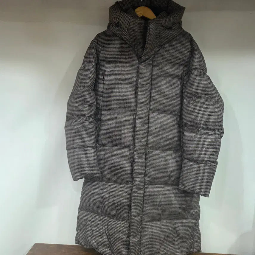 [BUNJANG] ZIOZIA Houndstooth Check Long Down Padding Jumper (Size 110) / 지오지아 (ZIOZIA)의 하운드투스 체크 롱 다운 패딩 점퍼 110사이즈