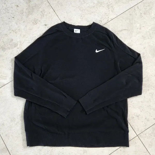 [BUNJANG] Nike Black Knit Sweater (2XL) / 나이키 블랙 니트(2XL)