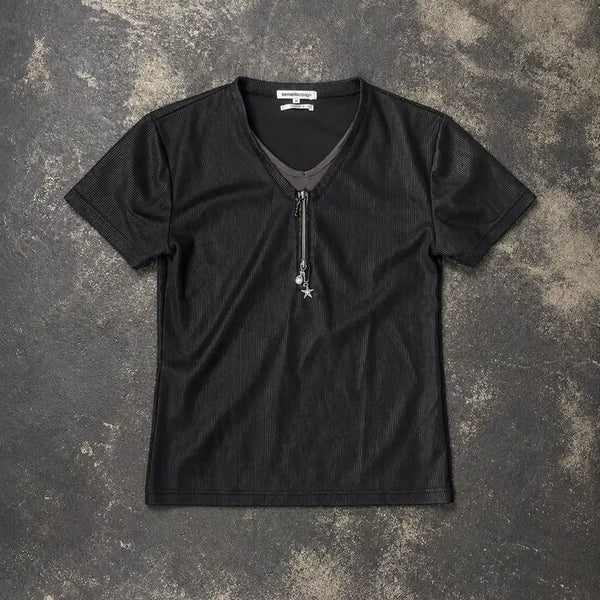 [BUNJANG] Semantic Design Zip-Up T-Shirt / Semantic design 스타 집업 티셔츠