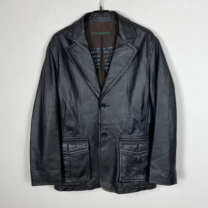[BUNJANG] Thomas Hill Black Leather Jacket Men's 95 / 토마스힐 블랙 가죽 자켓 레더 남95 라덴 빈티지