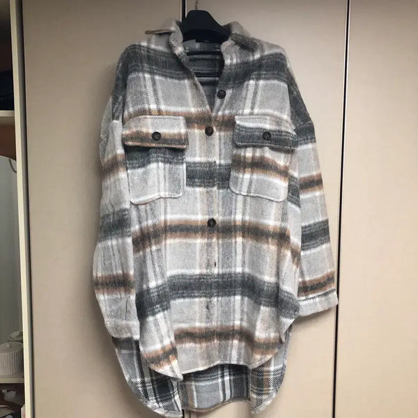 [BUNJANG] LipHap JKEYCH Check Pattern Shirt Dress / [새상품] 립합 제이키치 체크 패턴 셔츠원피스
