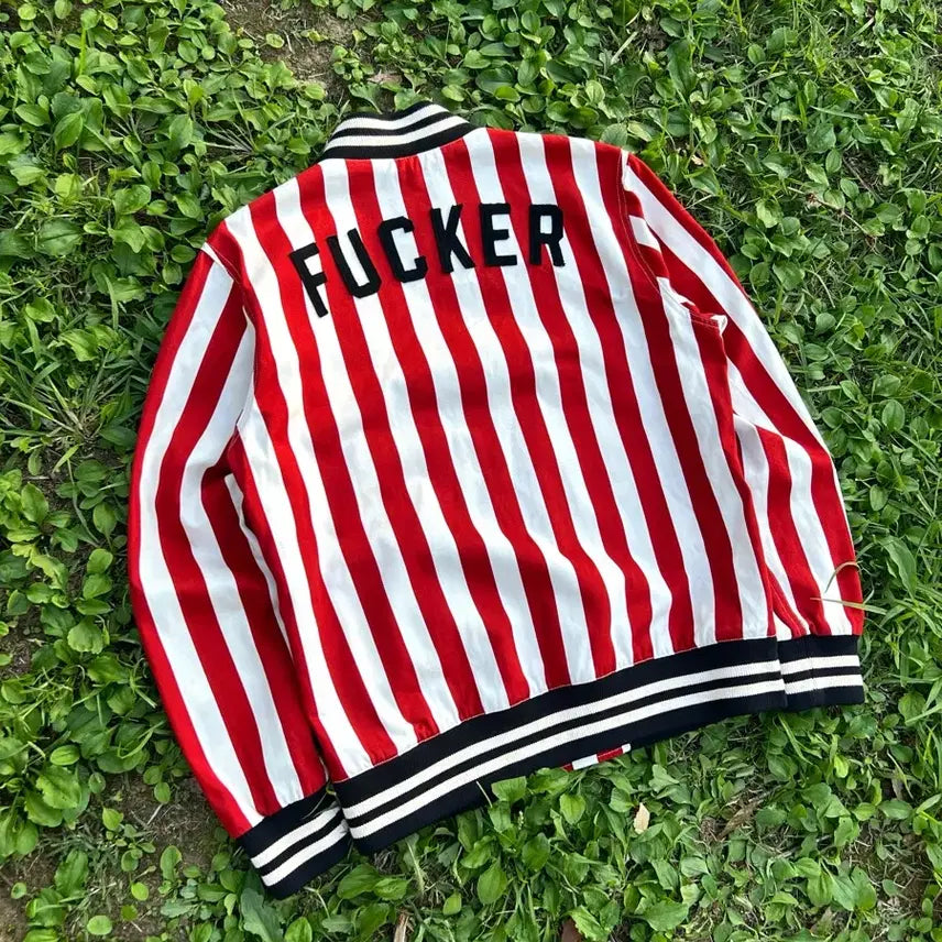 [BUNJANG] Wacko Maria Stripe Varsity Jacket / 와코마리아 스트라이프 바시티 자켓