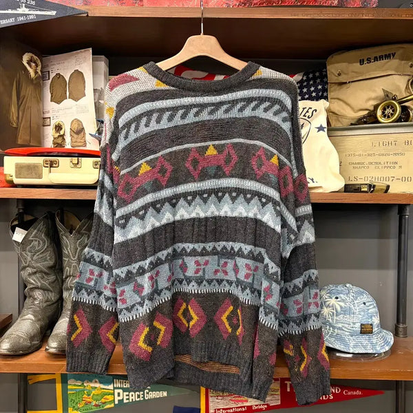 [BUNJANG] Inspired Multi-Pattern Jacquard Knit N2547 / 인스파이어드 멀티 패턴 자카드 니트 N2547