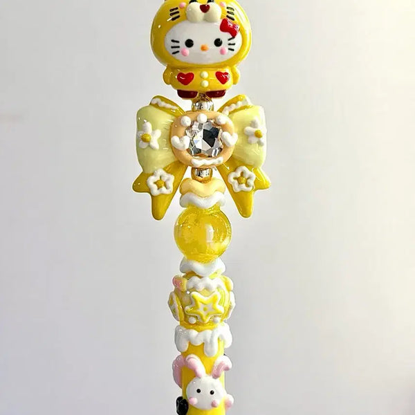 [BUNJANG] Handmade Tiger Kitty Gel Pen / 수제 호랑이키티 수제볼펜(완제고정)