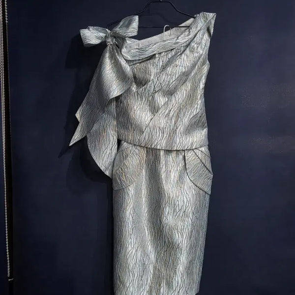 [BUNJANG] Metallic Jacquard Two-Piece Set (Silk Blend) / 메탈릭 자카드(비단)금사 투피스