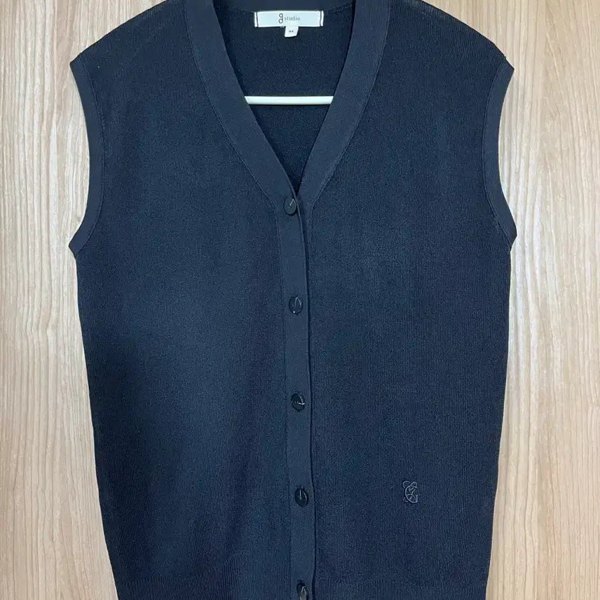 [BUNJANG] G Studio Black Knit Vest Size 80 / 지 스튜디오 블랙 니트 조끼 80