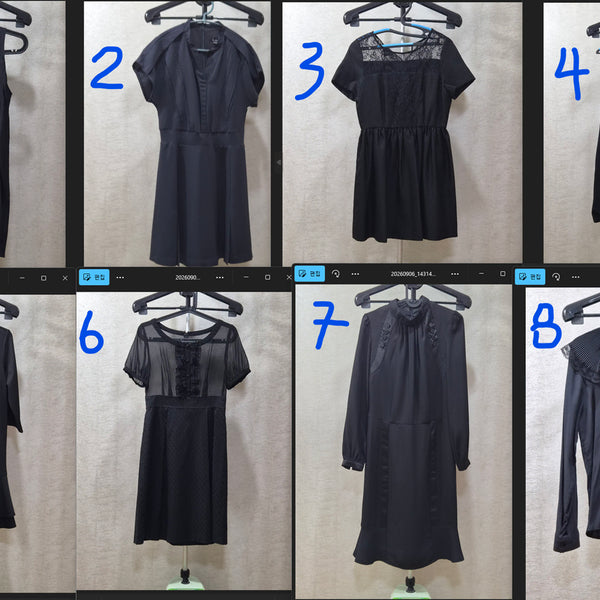 [BUNJANG] Sheer Black Dresses Bundle / 블랙 원피스류 (비지트인 뉴욕, 비키 외) 시스루