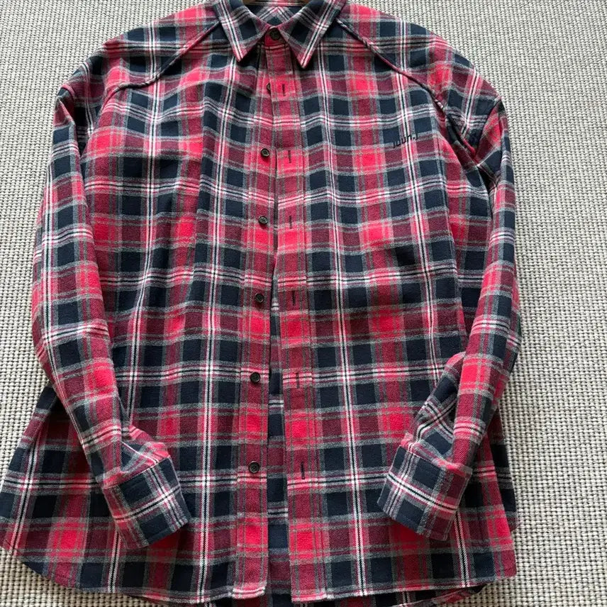 [BUNJANG] Juun.J Classic Red Check Shirt / 준지 클래식 레드체크 셔츠