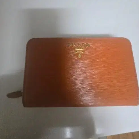 [BUNJANG] Prada Saffiano Bi-Fold Wallet Orange / 프라다 사피아노 중지갑