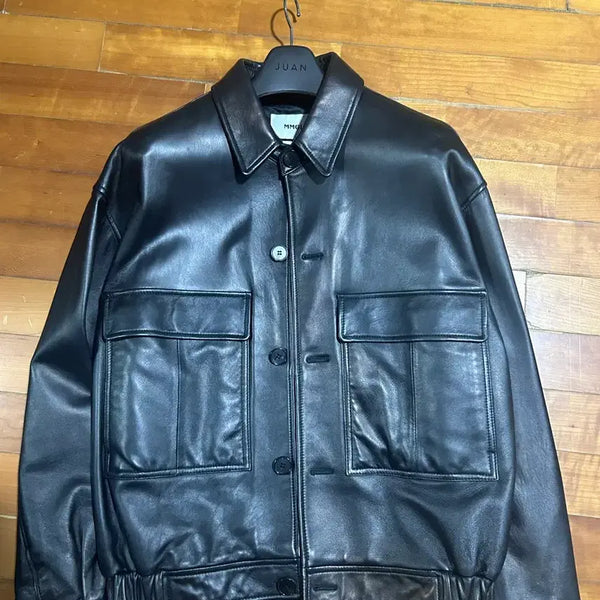 [BUNJANG] Mmgl Lambskin Trucker Jacket Size 3 / Mmgl 램스킨 자켓 3사이즈