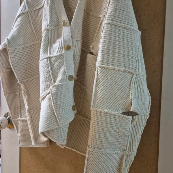 [BUNJANG] BEAKER Yoke Knit Cardigan / 비이커 yoke 니트 가디건