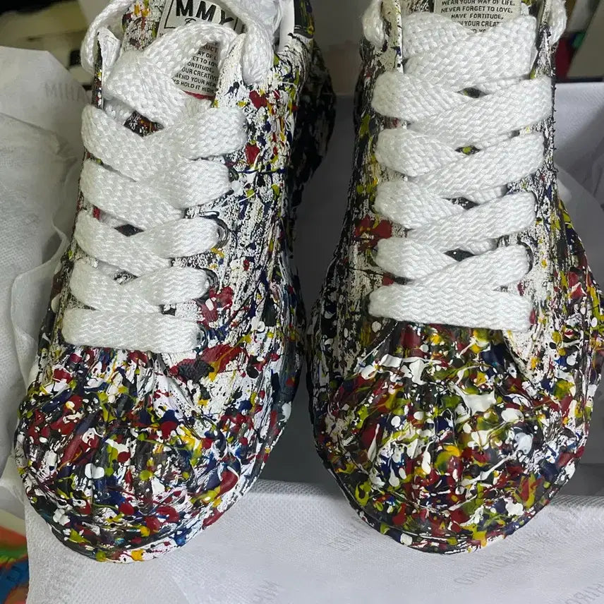[BUNJANG] Mihara Yasuhiro Blakey Leather Sneakers / 미하라 야스히로 패인트 블레이키 41