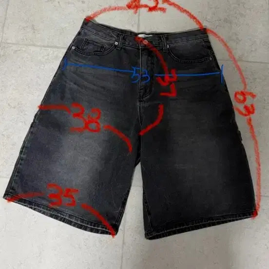 [BUNJANG] Black Denim 7/8 Length Pants / 흑청 7부 팬츠
