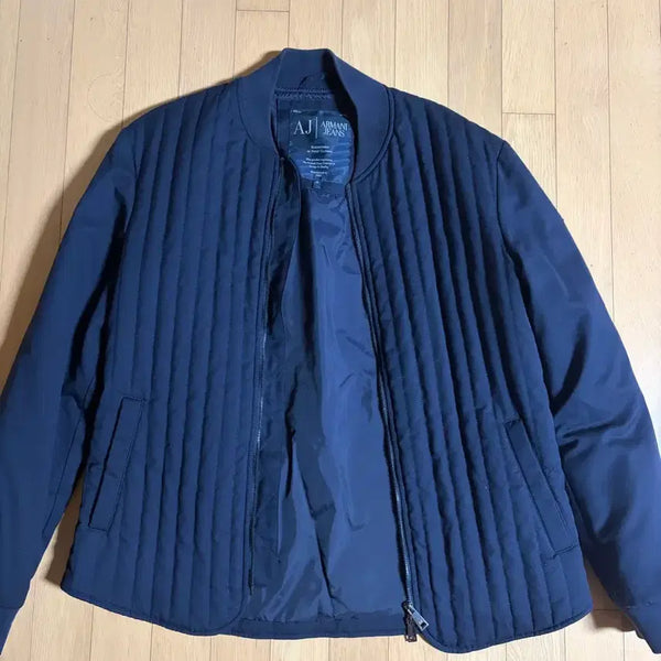 [BUNJANG] Armani Jeans Quilted Jacket Navy Logo Patch / 아르마니 진스(AJ) 퀄팅 자켓 네이비 팔 로고 패치