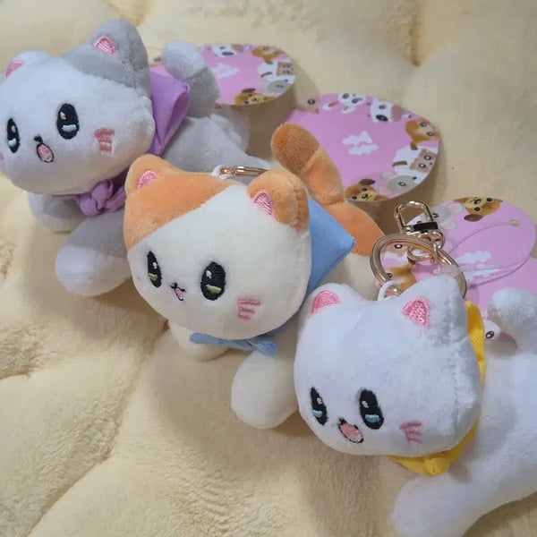 [BUNJANG] Konkochan Cat Charm Bundle Set / 코네코짱 고양이 키링 3개 일괄