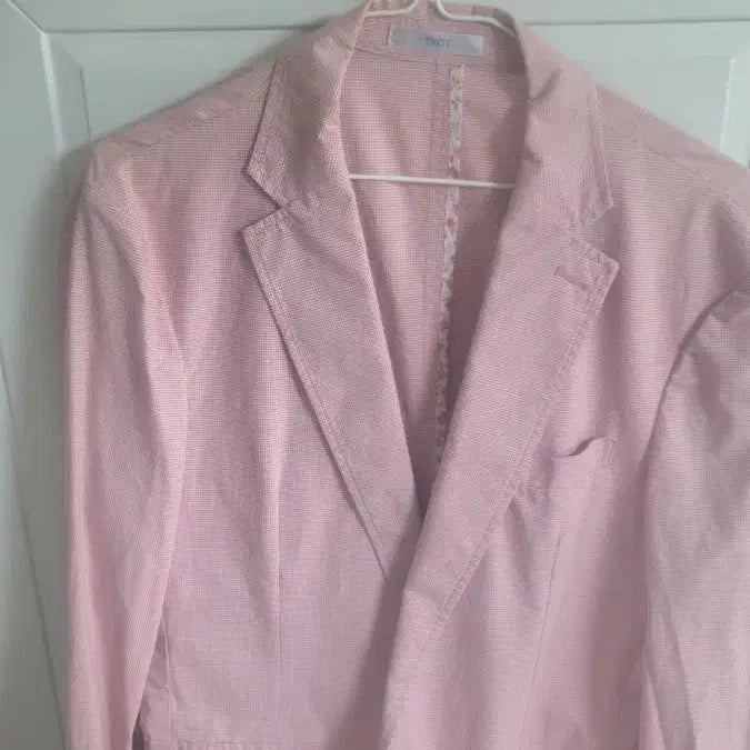 [BUNJANG] TNGT Pink Check Single Jacket (Size 100) / TNGT 자켓 100사이즈 분홍체크