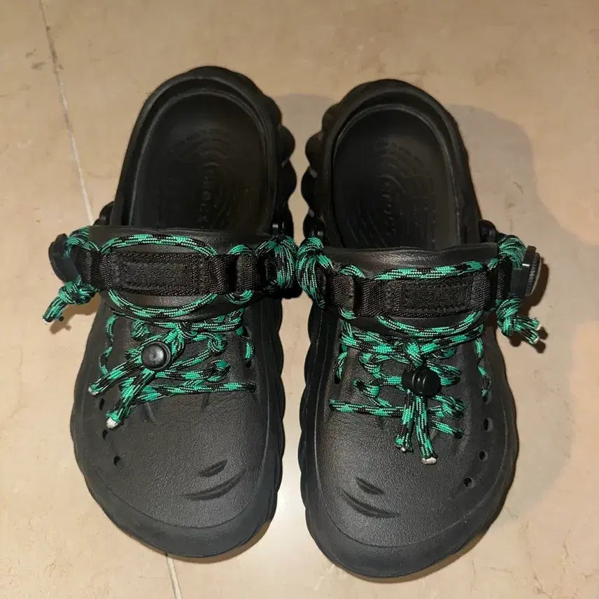[BUNJANG] Crocs Echo Clog Black Custom US6 (250mm) / 크록스 에코 클로그 블랙 커스텀 250(US6)