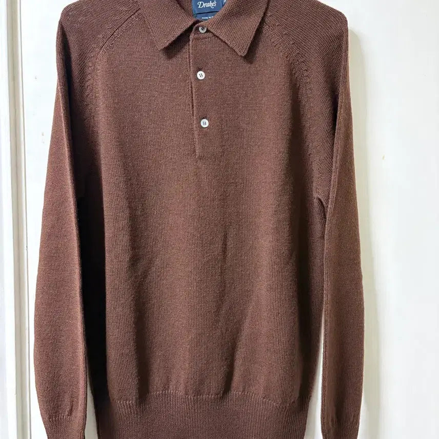 [BUNJANG] Drakes Wool Knit Polo Brown / (택제거 새상품) 드레익스 울니트 폴로 38(최종가)