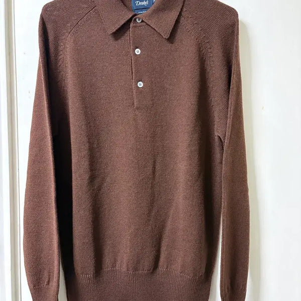 [BUNJANG] Drakes Wool Knit Polo Brown / (택제거 새상품) 드레익스 울니트 폴로 38(최종가)