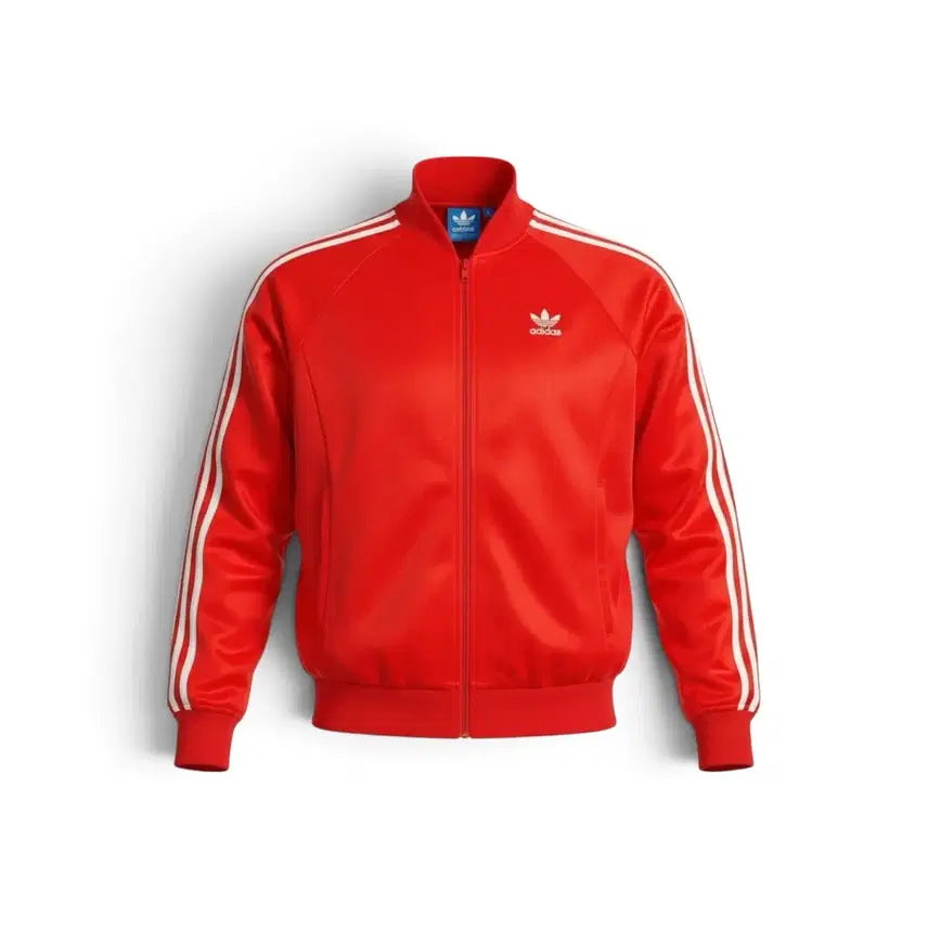 [BUNJANG] Adidas Superstar Track Jacket Red S / 아디다스 슈퍼스타 져지 레드 s
