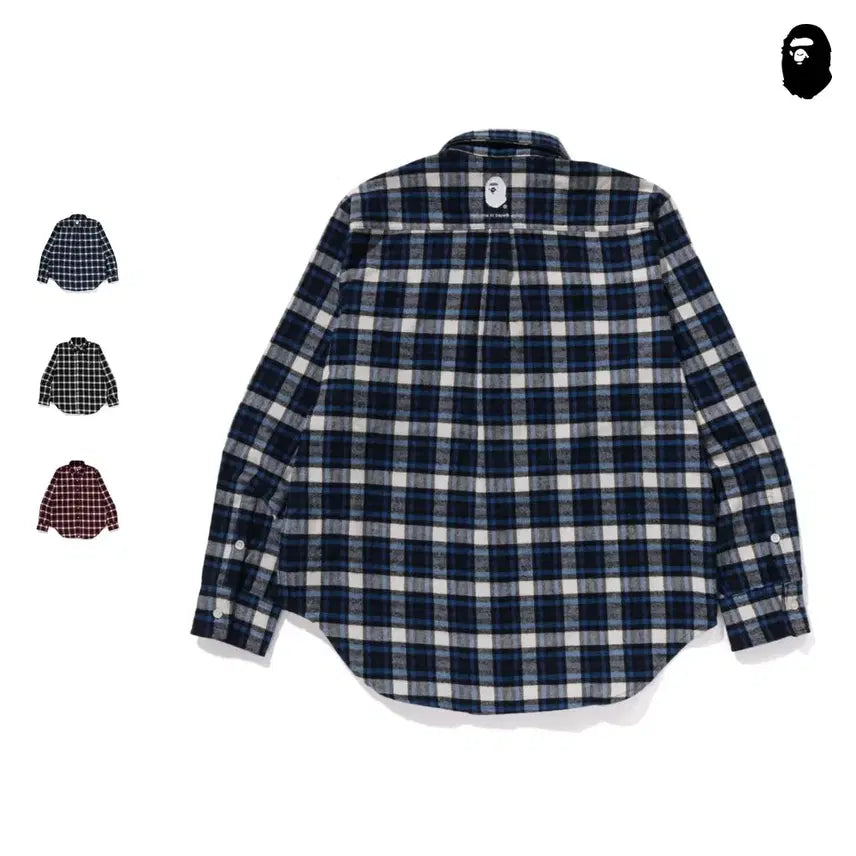 [BUNJANG] BAPE One Point Check Shirt / 베이프 원포인트 체크 셔츠