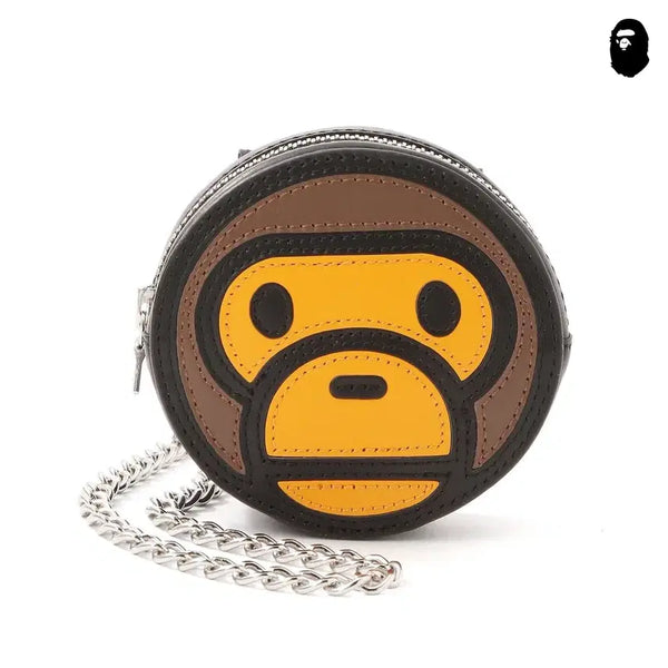 [BUNJANG] BAPE Milo Face PU Leather Mini Shoulder Bag / 베이프 마일로 페이스 PU 레더 미니 숄더백