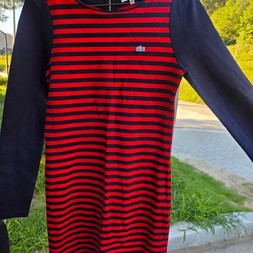 [BUNJANG] Lacoste Striped Dress / 라코스테 단가라 원피스 36